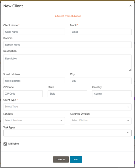 add client form
